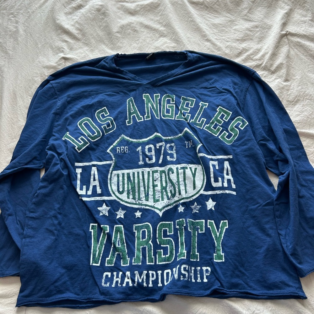 Urban Outfitters Navy Long Sleeve Shirt